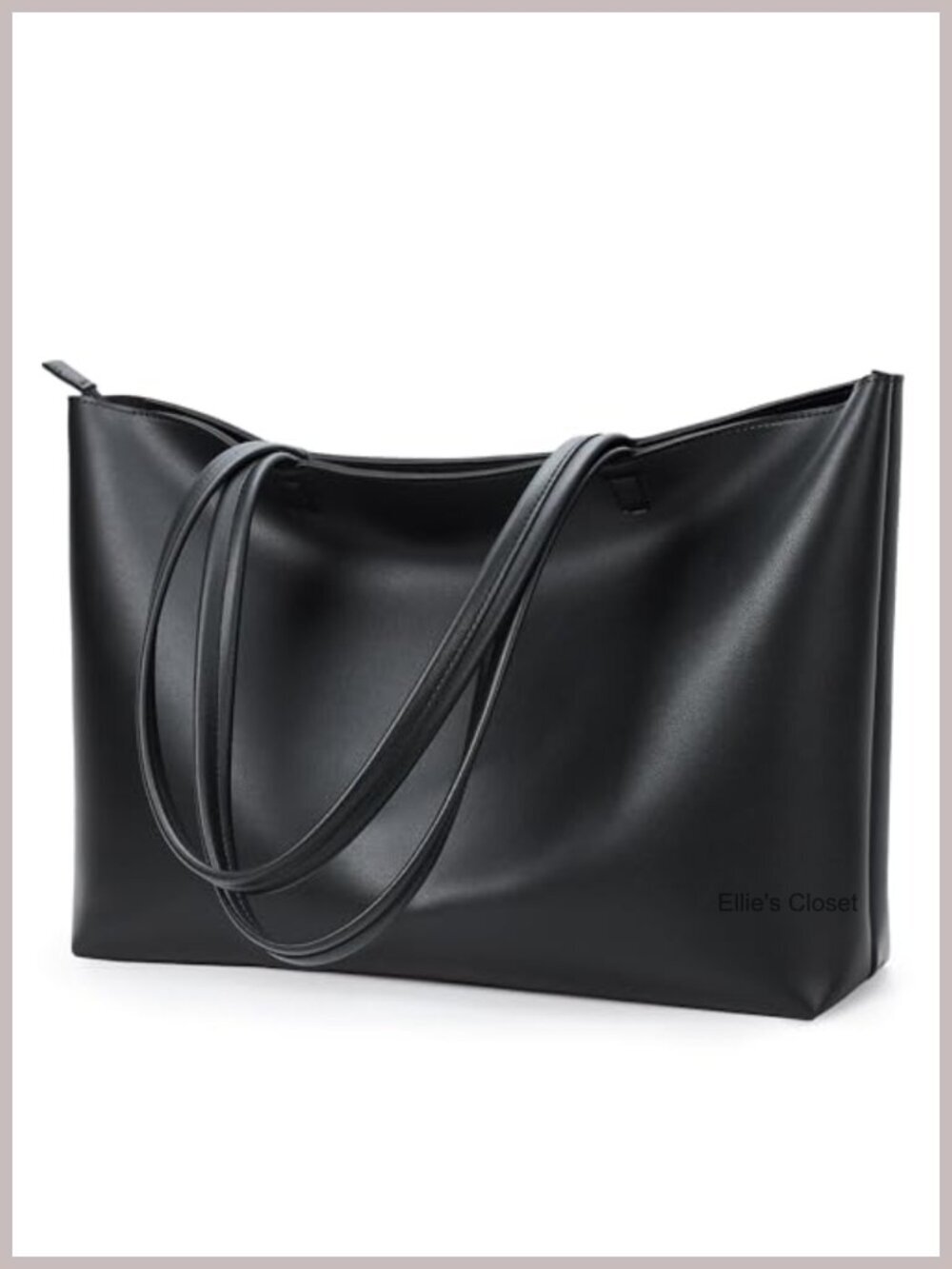 Faux Leather Zipper Shoulder Bag Satchel Tote for Women Work Dating College